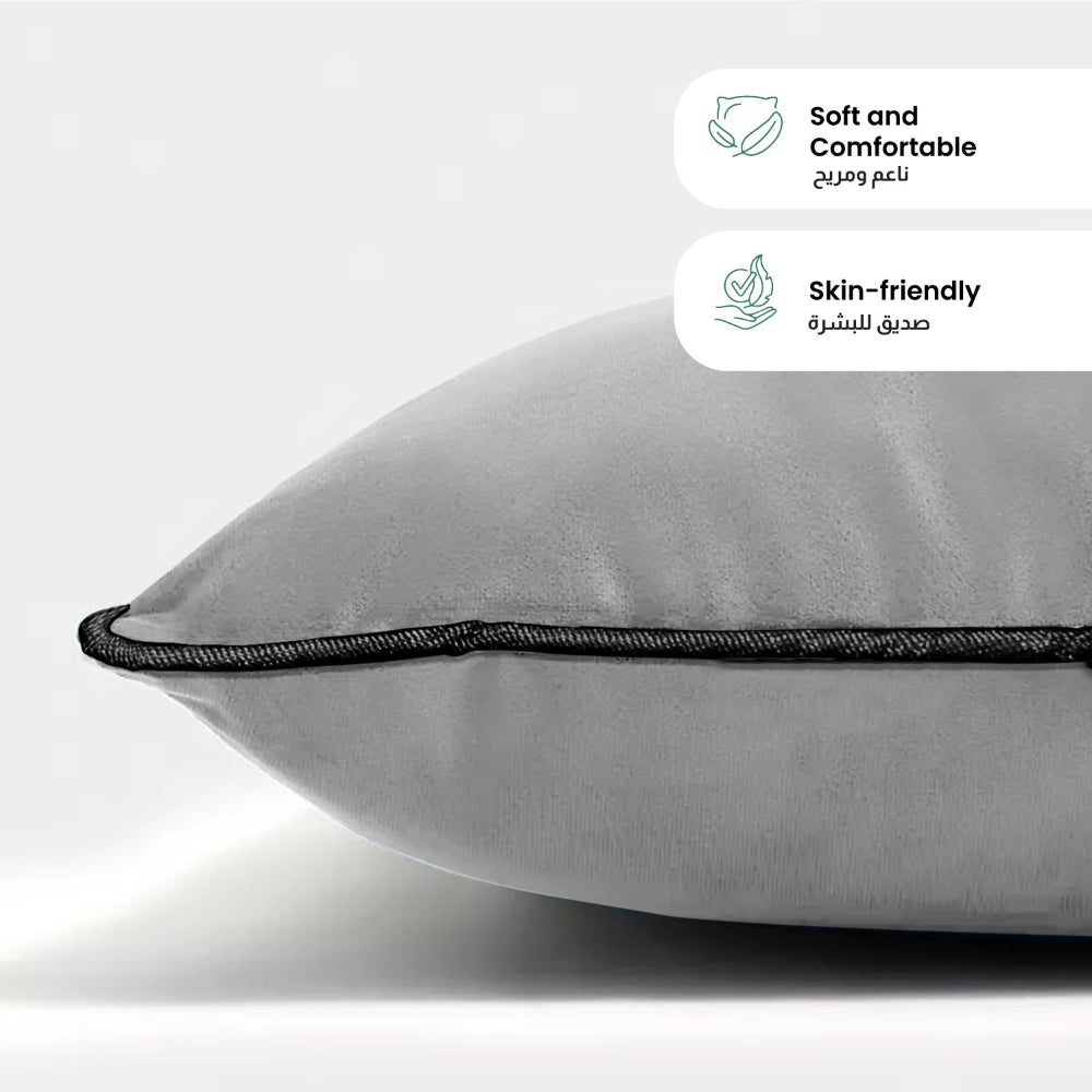 وسادة مخملية من القطن المنزلي مقاس 45 × 45 سم، عبوة من قطعتين