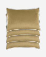 وسادة مخملية من القطن المنزلي مقاس 45 × 30 سم، عبوة من 4 قطع