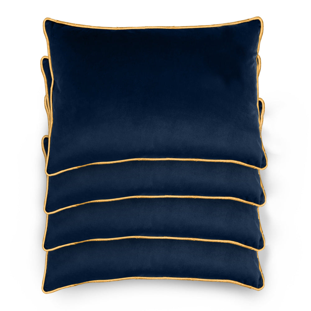 وسادة مخملية من القطن المنزلي مقاس 45 × 30 سم، عبوة من 4 قطع