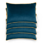 وسادة مخملية من القطن المنزلي مقاس 45 × 30 سم، عبوة من 4 قطع