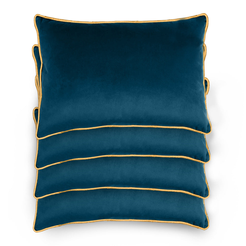 وسادة مخملية من القطن المنزلي مقاس 45 × 30 سم، عبوة من 4 قطع