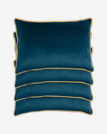 وسادة مخملية من القطن المنزلي مقاس 45 × 30 سم، عبوة من 4 قطع