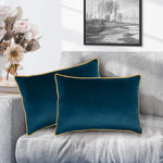 وسادة مخملية من القطن المنزلي مقاس 45 × 30 سم، عبوة من 4 قطع