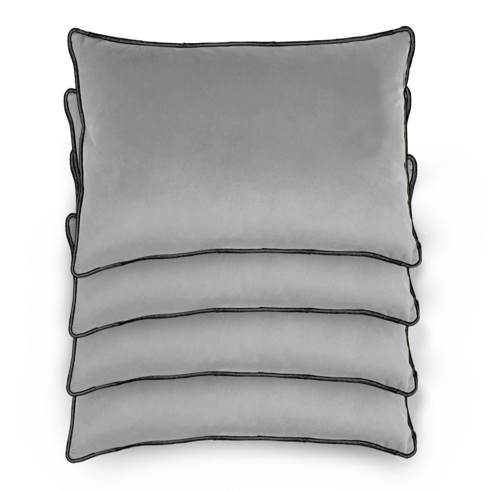 وسادة مخملية من القطن المنزلي مقاس 45 × 30 سم، عبوة من 4 قطع