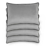 وسادة مخملية من القطن المنزلي مقاس 45 × 30 سم، عبوة من 4 قطع