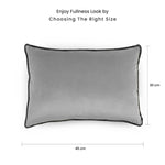 وسادة مخملية من القطن المنزلي مقاس 45 × 30 سم، عبوة من 4 قطع