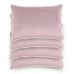 وسادة مخملية من القطن المنزلي مقاس 45 × 30 سم، عبوة من 4 قطع