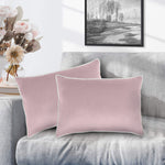 وسادة مخملية من القطن المنزلي مقاس 45 × 30 سم، عبوة من 4 قطع