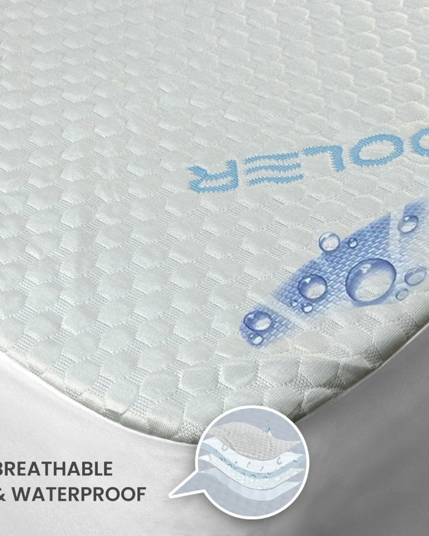 واقي مرتبة قطني منزلي أزرق اللون