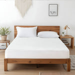 واقي مرتبة مقاوم للماء من القطن المنزلي، أبيض