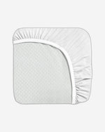 واقي مرتبة مقاوم للماء من القطن المنزلي، أبيض