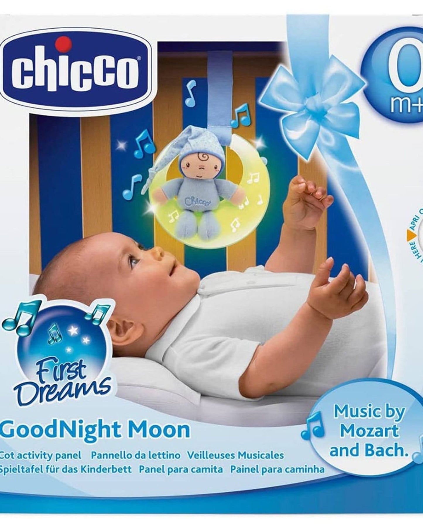 سرير أطفال CHICCO GOODNIGHT MOON COT PANEL 0M+ أزرق