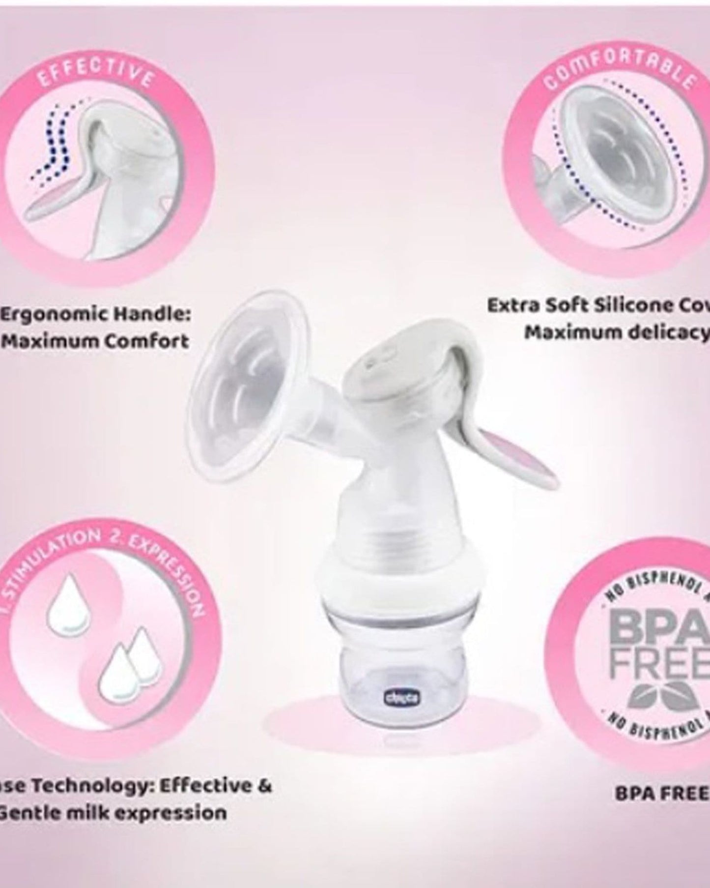 زجاجات مضخة الثدي اليدوية من تشيكو