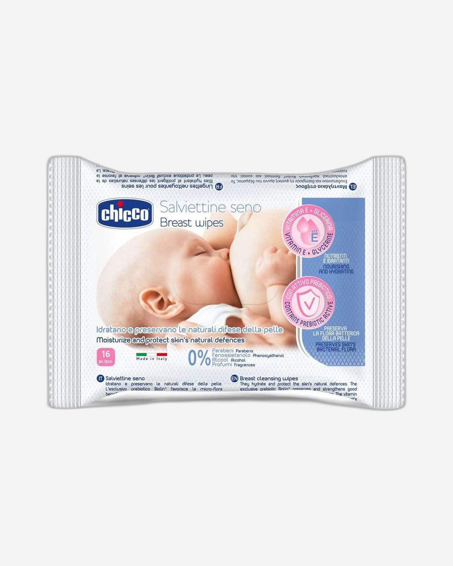 مناديل تنظيف الثدي من شيكو، ١٦ قطعة - CH09165