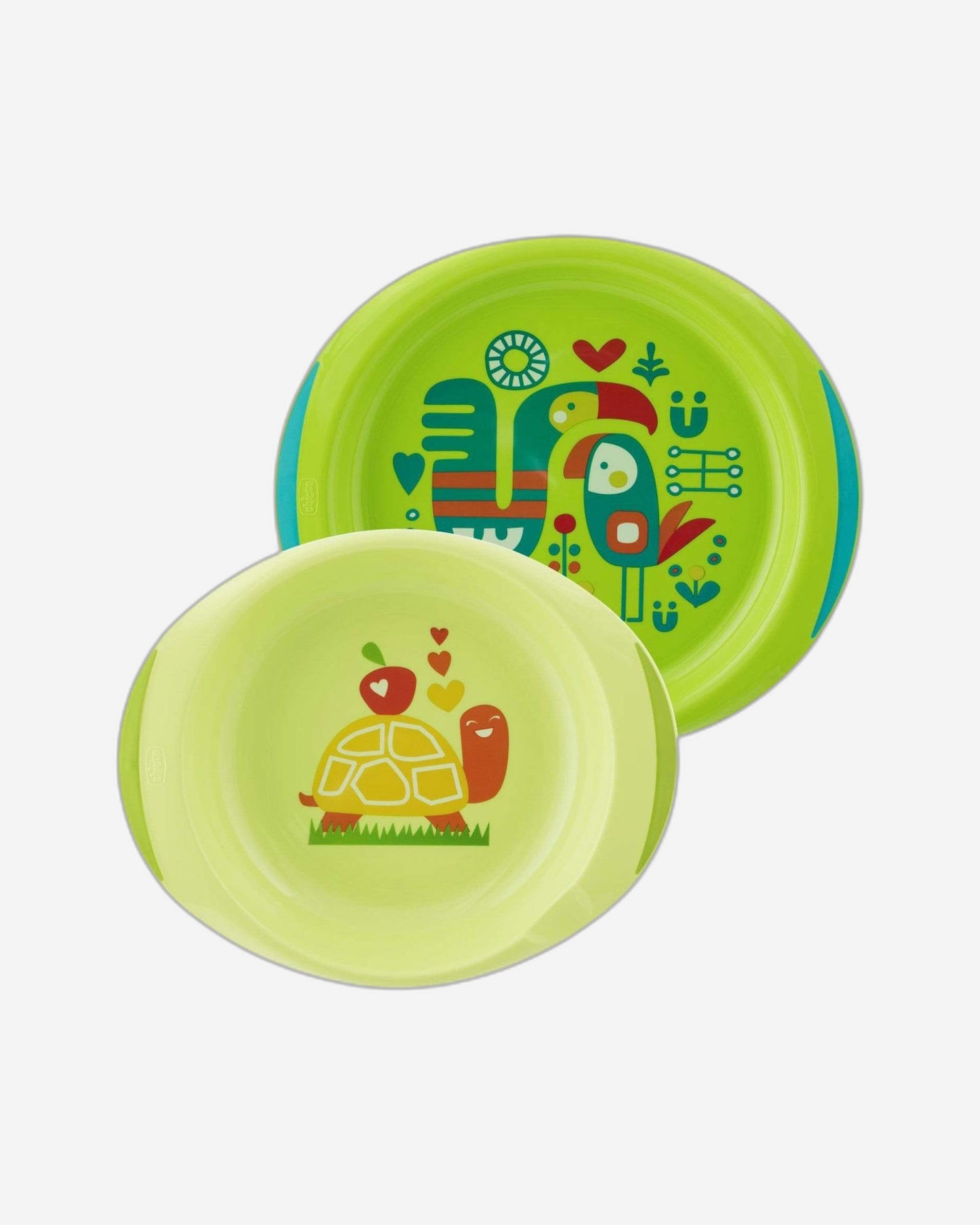 طقم أطباق للأطفال من عمر 12 شهرًا فما فوق باللون الوردي