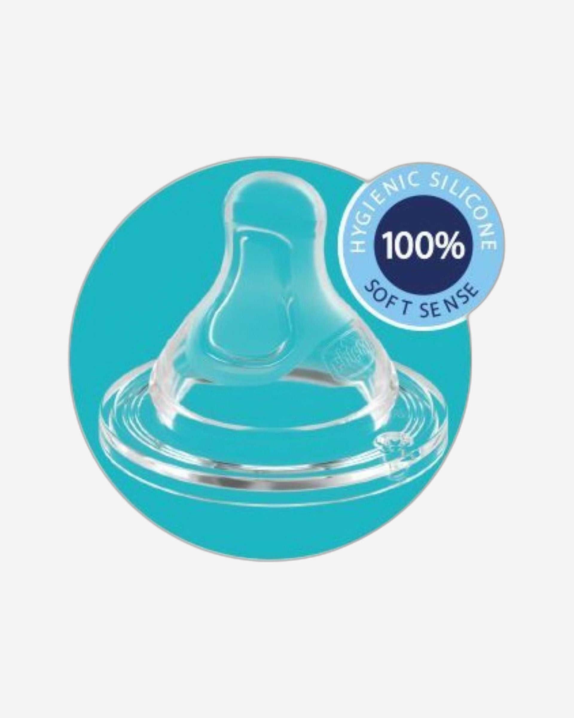 زجاجة رضاعة تشيكو ويل-بينج، 240 مل، تدفق بطيء، من عمر 0 أشهر فما فوق، مصنوعة من السيليكون المحايد