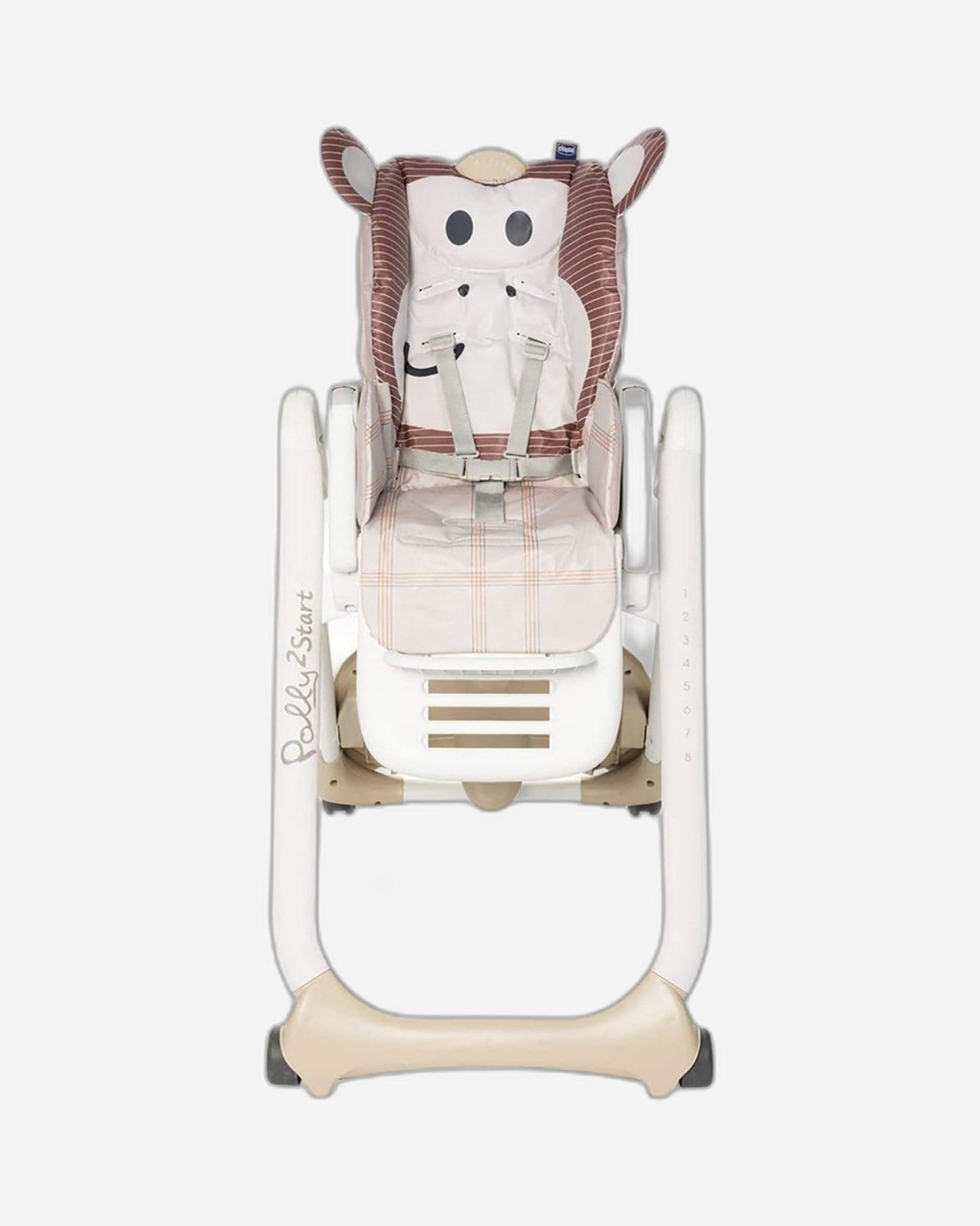 كرسي طعام مرتفع CHICCO POLLY 2 START من عمر 0 أشهر إلى 3 سنوات بتصميم قرد