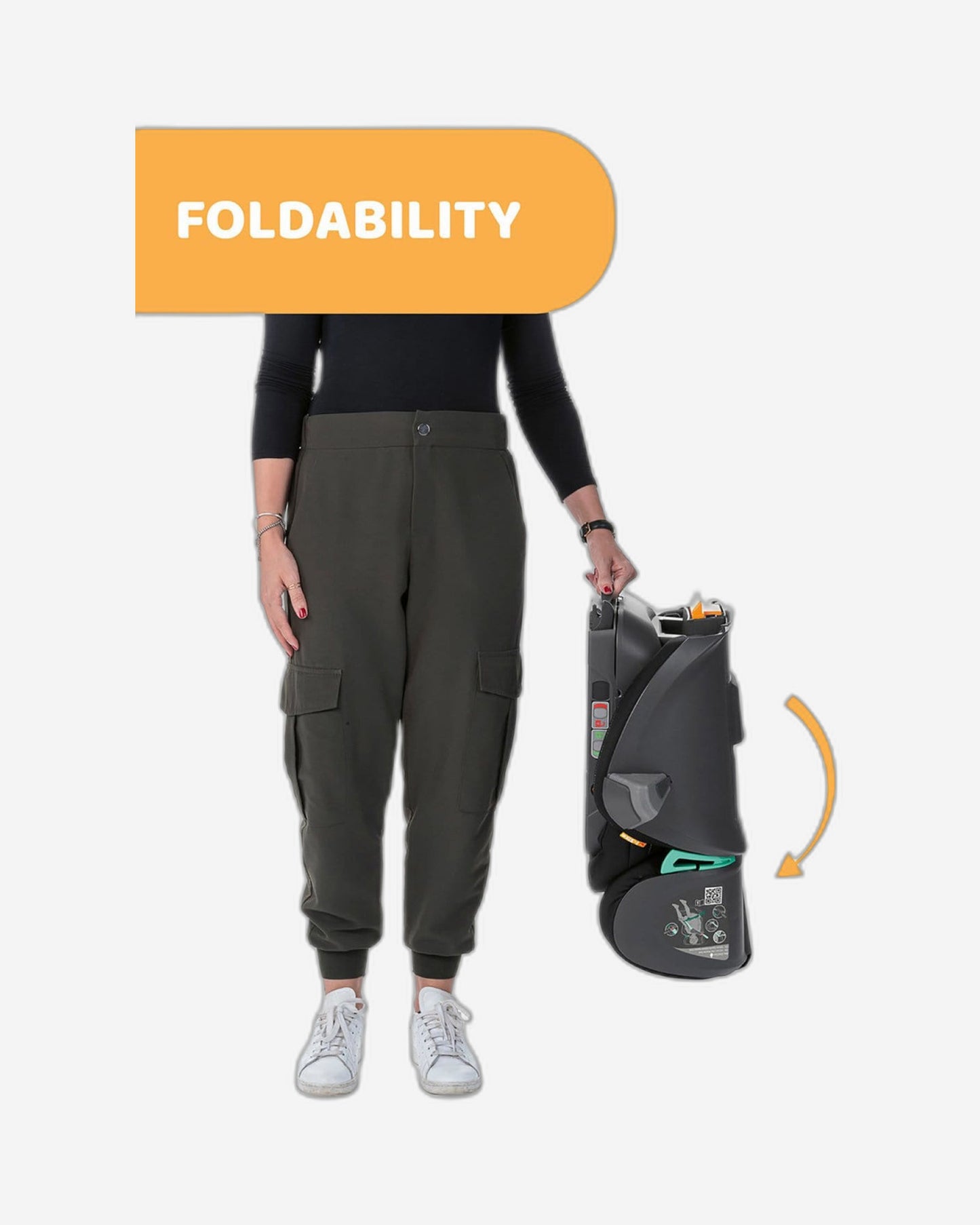 مقعد سيارة CHICCO FOLD&amp;GO I-SIZE AIR B أسود AIR