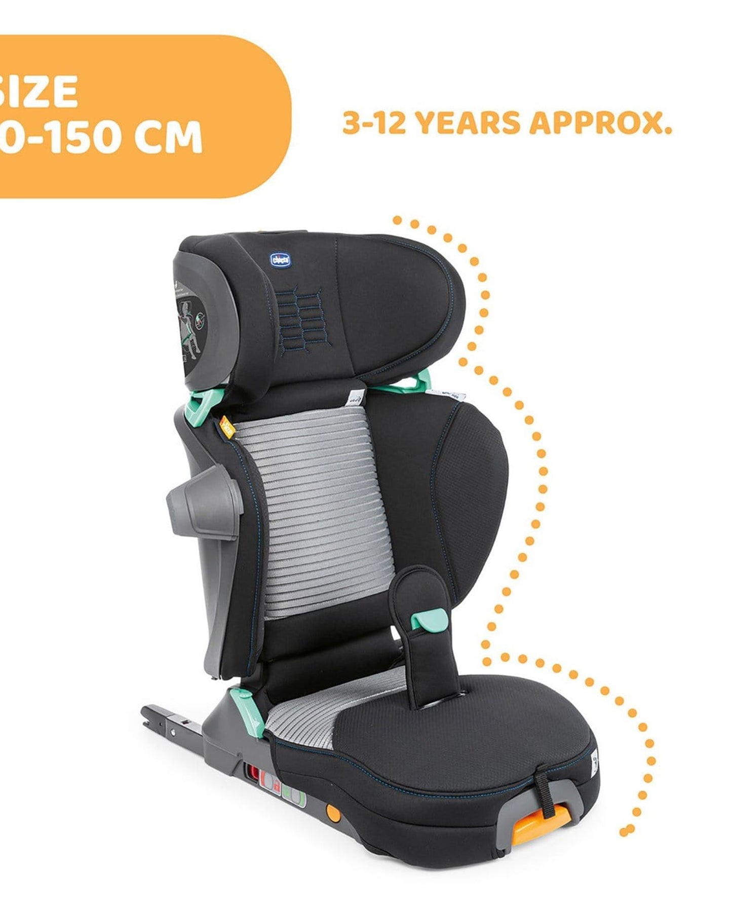 مقعد سيارة CHICCO FOLD&amp;GO I-SIZE AIR B أسود AIR