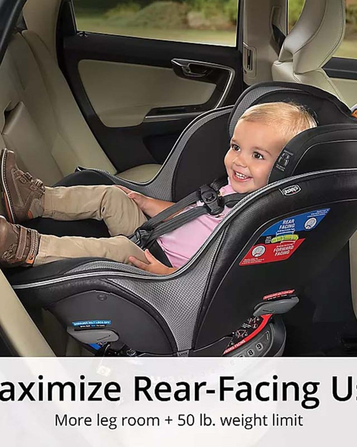 مقعد سيارة CHICCO NEXTFT MAX ZIP AIR القابل للتحويل - VERO 4-65 رطل/2-30 كجم VERO