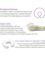 وسادة شيكو بوبي مع غطاء قطني بتصميم "هيلو بيبي"