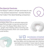 وسادة شيكو بوبي مع غطاء قطني بتصميم "هيلو بيبي"