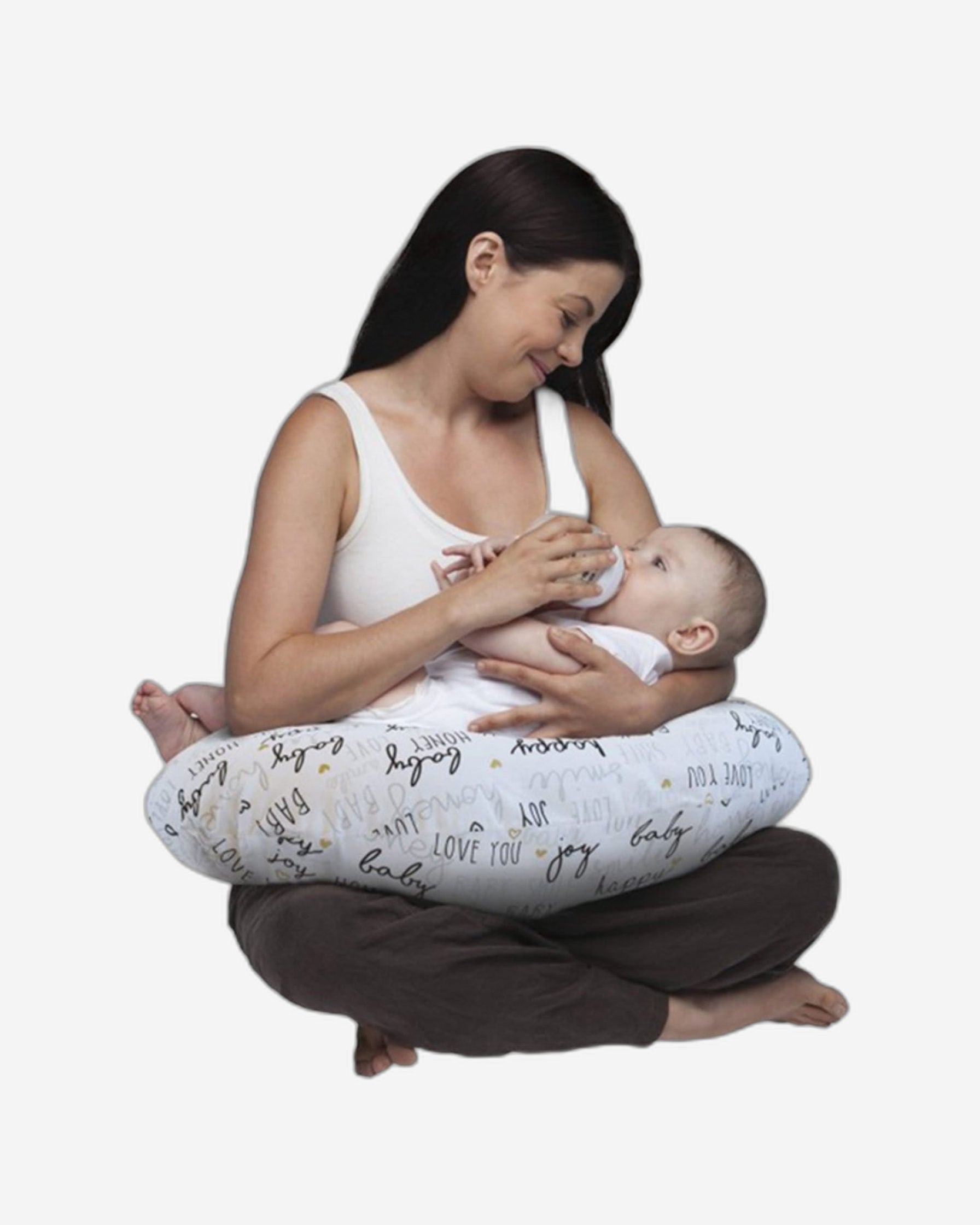 وسادة شيكو بوبي مع غطاء قطني بتصميم "هيلو بيبي"