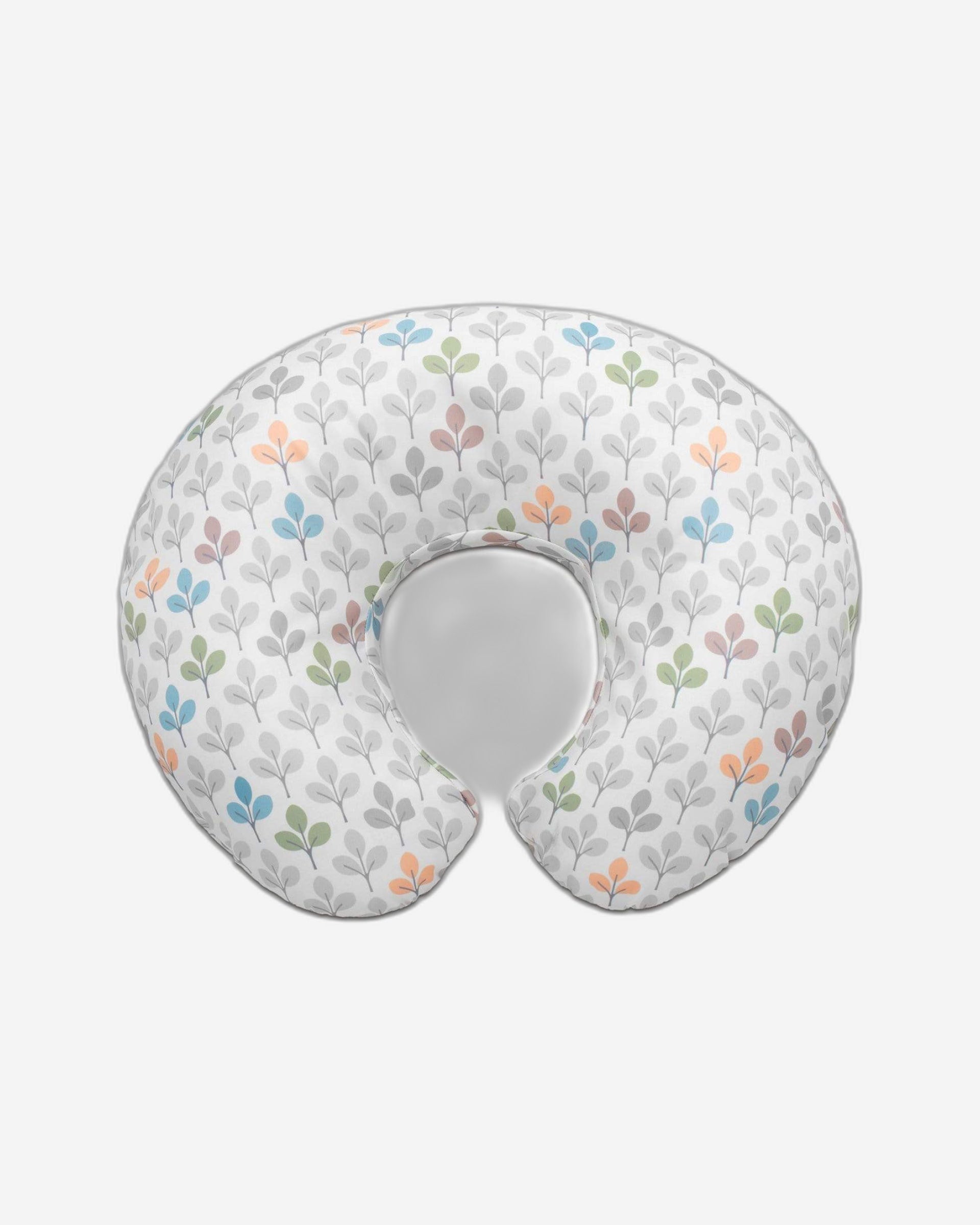 غطاء من القطن بوبي بطبعة أوراق فضية