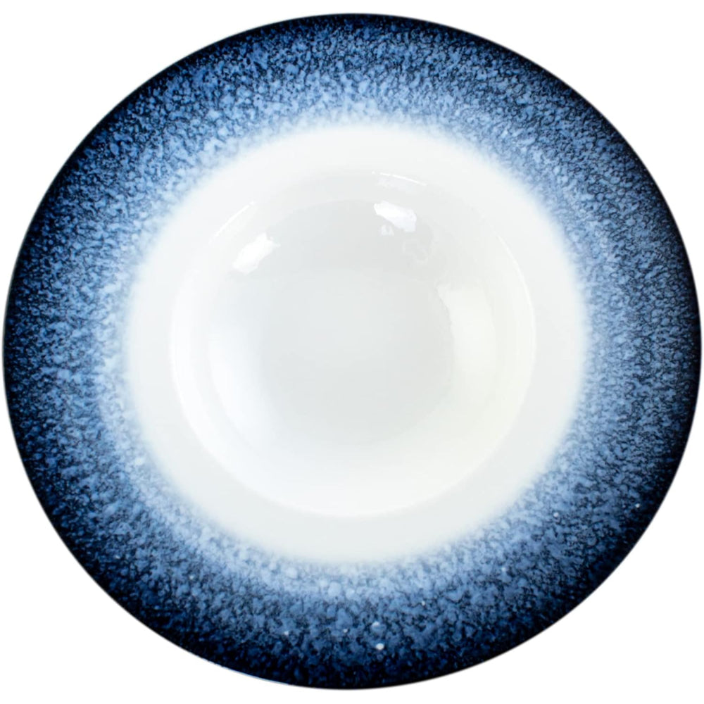 طبق حساء سكاندي تفاعلي ضحل 24 سم أزرق