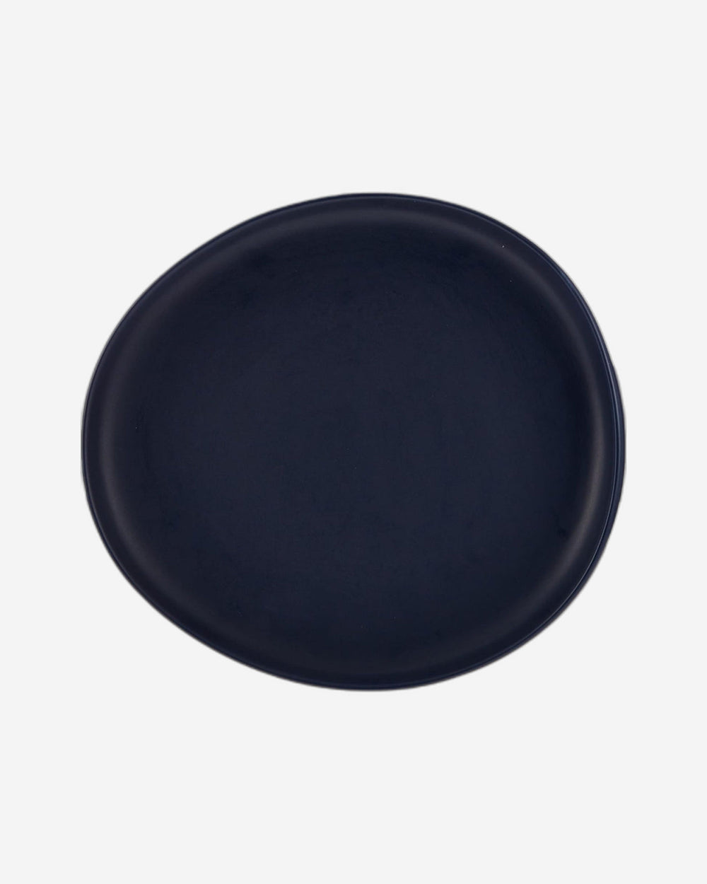 Shallow 27cm Porcelain Dinner Plate - Matte Dark Blue | Stylish & Durable Kitchen Tableware