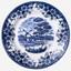 Claytan Classic Blue Windmill & Floral Pattern Earthenware Dinner Plate, 10.2 Inch, White