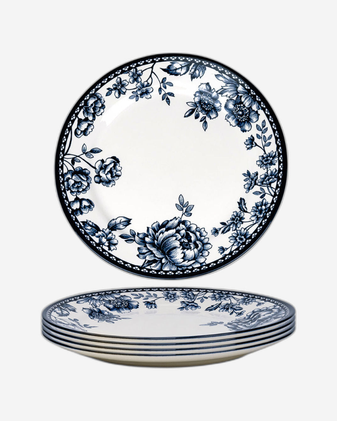 طبق عشاء سيراميك أزرق داكن من كلايتان رابسودي، مقاس 10.5 بوصة - طقم من قطعة واحدة