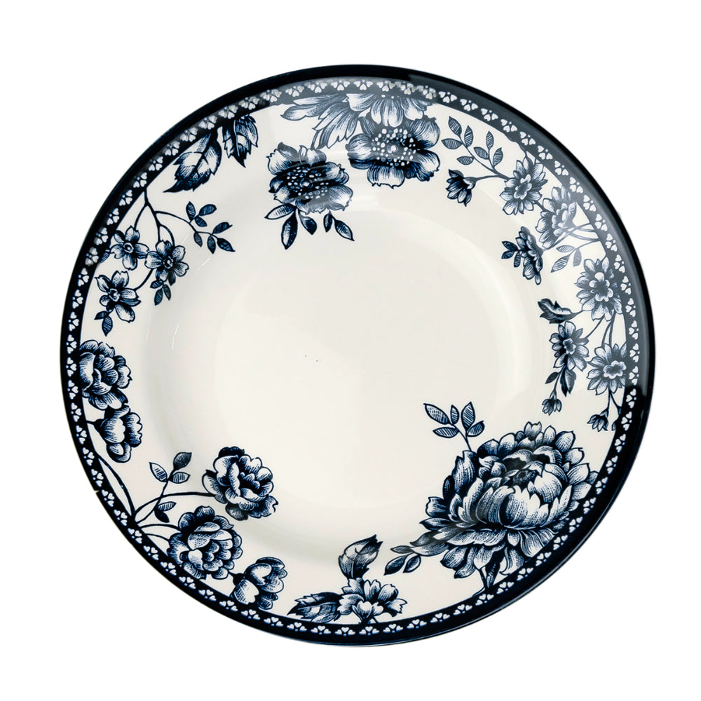 Claytan Rhapsody 9-Inch Dark Blue Ceramic Soup Plate (Set of 1)