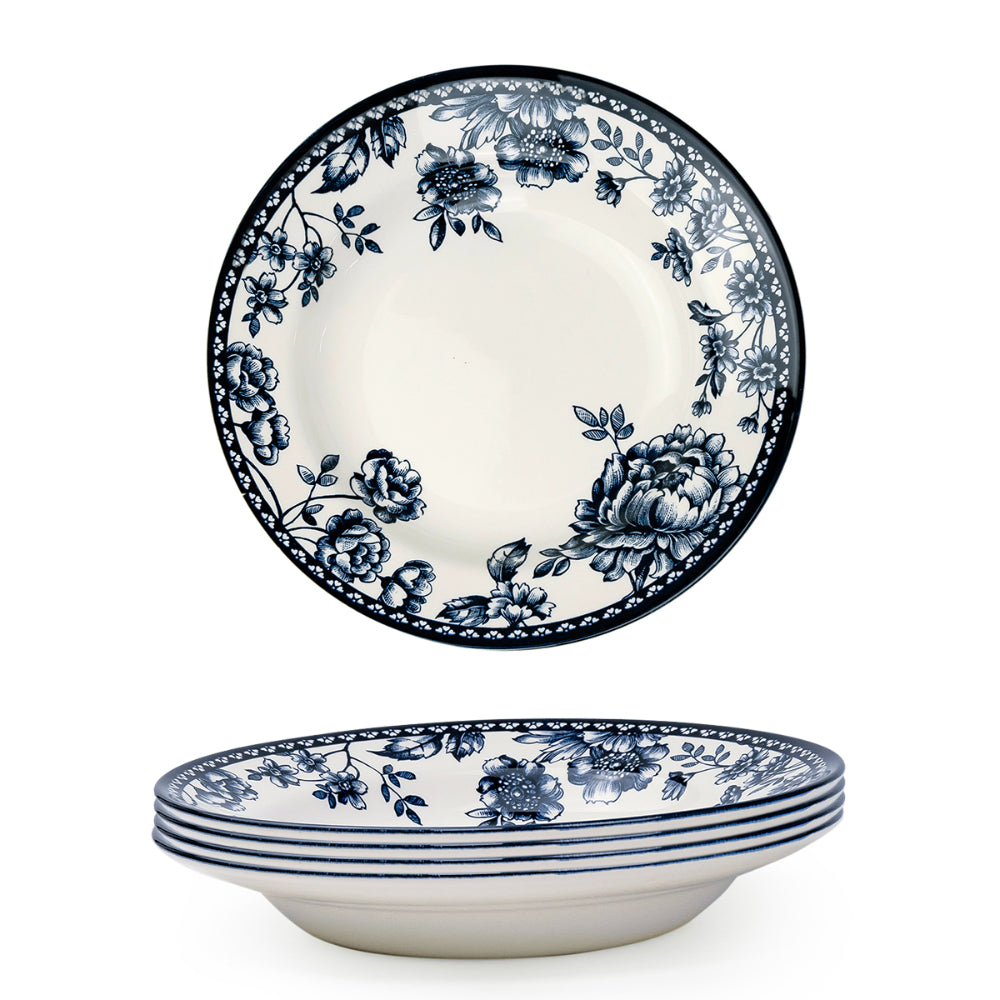 طبق حساء سيراميك أزرق داكن من Claytan Rhapsody مقاس 9 بوصات (مجموعة من قطعة واحدة)