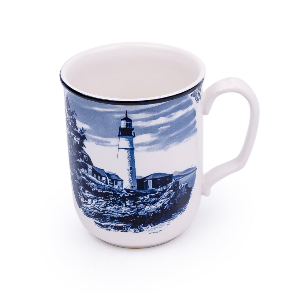 Claytan Lighthouse Blue 370ml Ceramic Mug (set of 1)