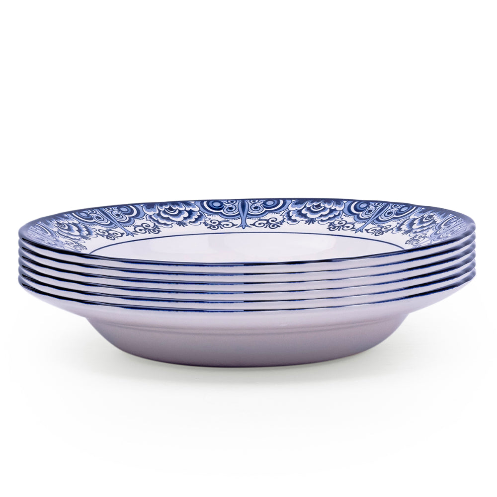 طبق حساء سيراميك أزرق فاتح من كلايتان مقاس 9 بوصات (مجموعة من قطعة واحدة)