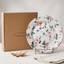 Claytan Jasper Floral Pattern Earthenware Chop Plate, 12.1 Inch, White, Set of 6