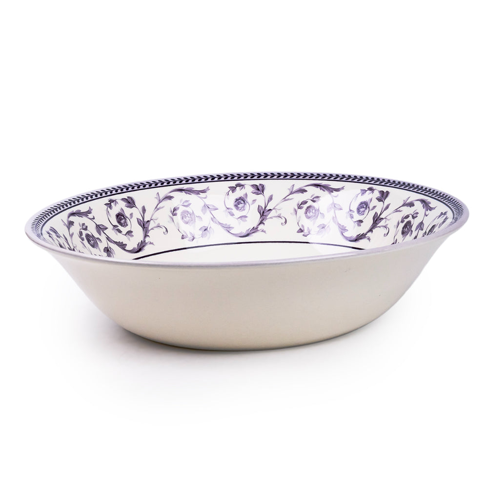 وعاء سلطة بورسلين بنفسجي من كلايتان كاليستا، مقاس 9.2 بوصة (أرجواني وأبيض، مجموعة من قطعة واحدة)