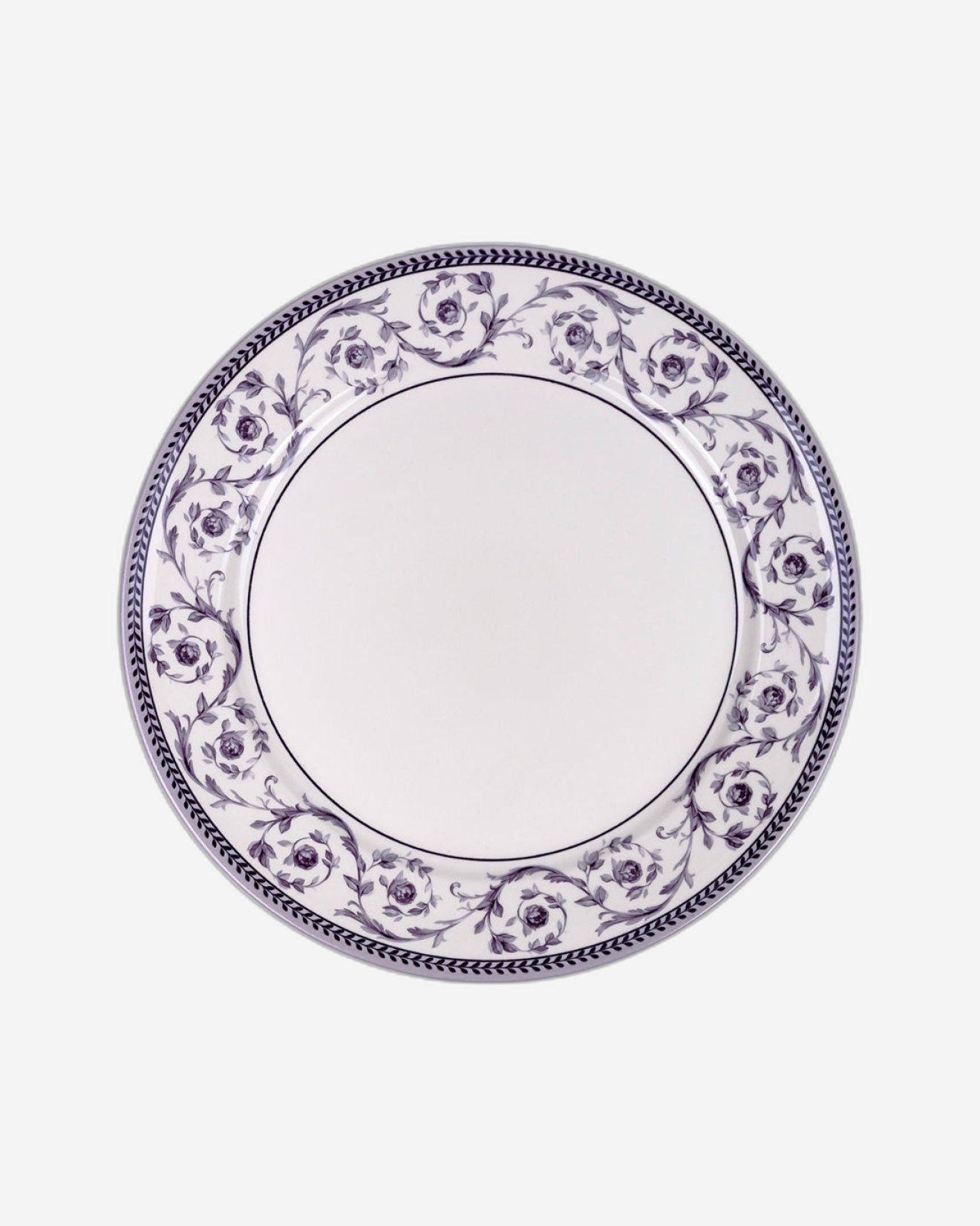Claytan Callista 12 inch Ceramic Chop Plate (Purple & White, Set Of 1)