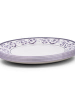 طبق تقطيع سيراميكي من كلايتان كاليستا، مقاس ١٢ بوصة (أرجواني وأبيض، مجموعة من قطعة واحدة)