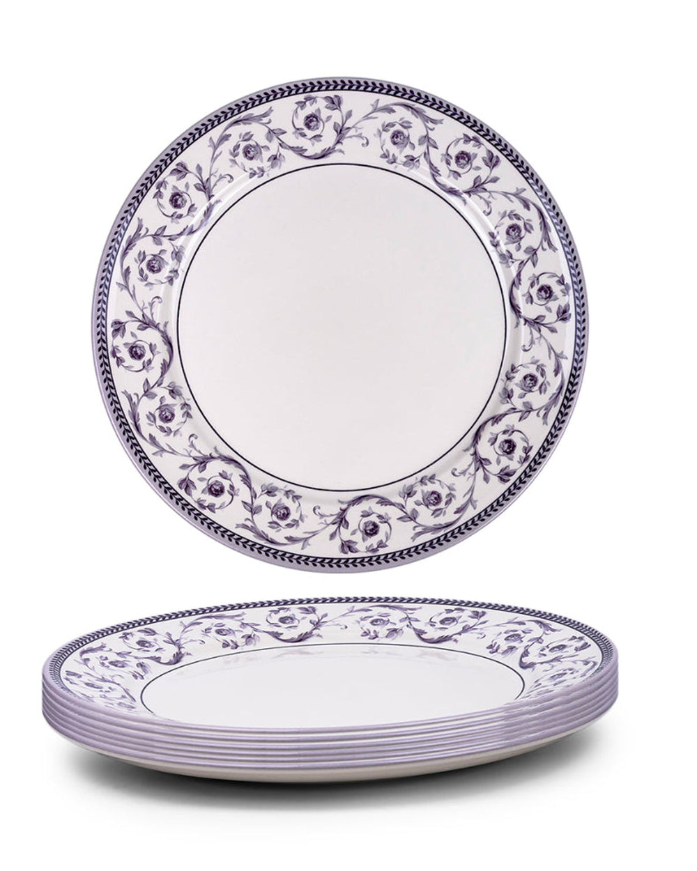 طبق تقطيع سيراميكي من كلايتان كاليستا، مقاس ١٢ بوصة (أرجواني وأبيض، مجموعة من قطعة واحدة)