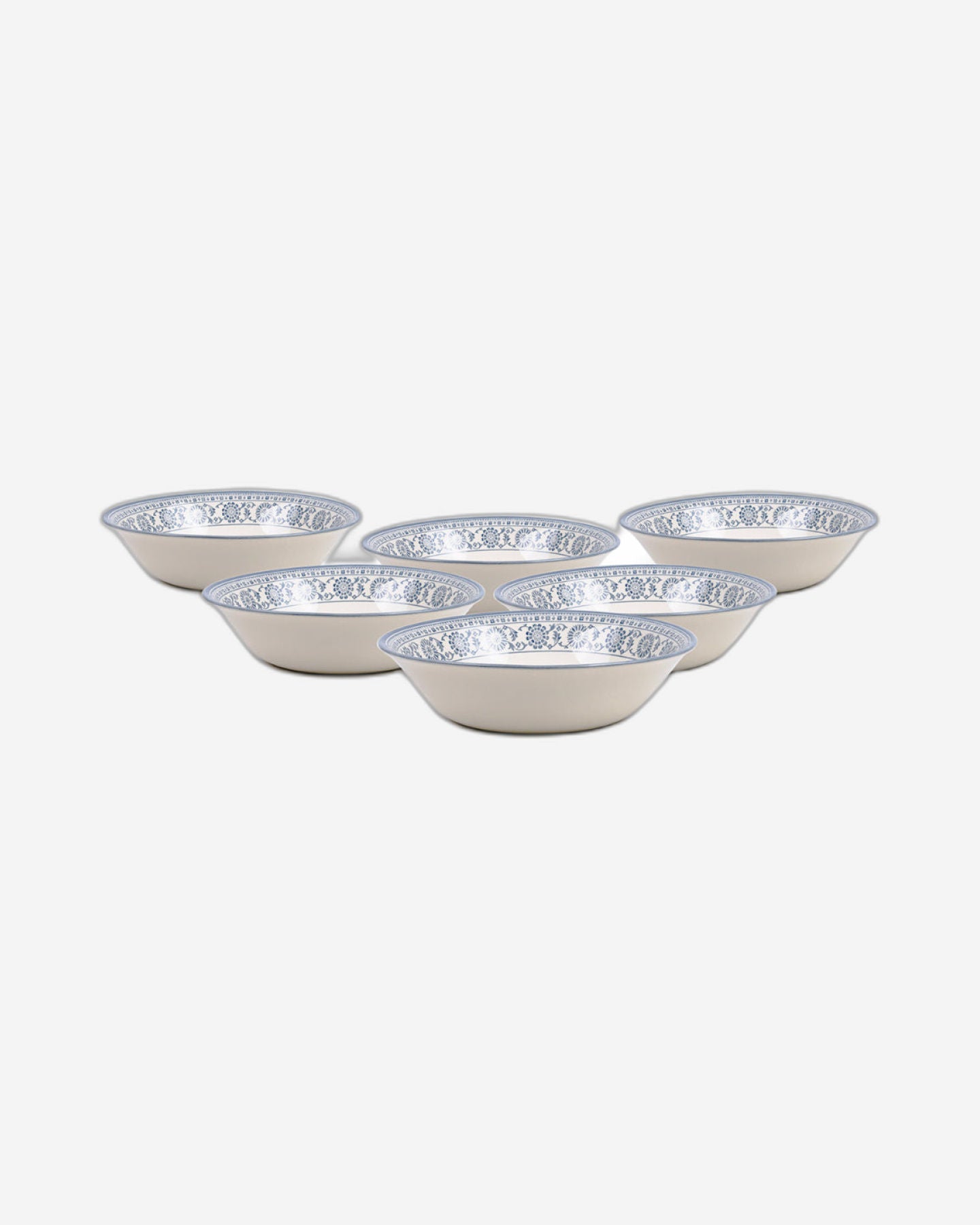 وعاء سلطة سيراميكي من Claytan Plethora مقاس 9 بوصات (رمادي وأبيض، مجموعة من قطعة واحدة)