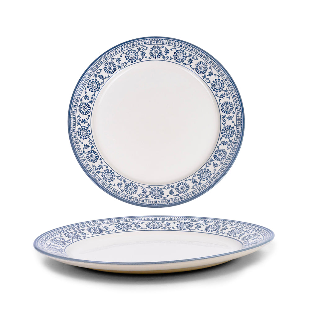 طبق تقطيع بورسلين من Claytan Plethora مقاس 12 بوصة (رمادي وأبيض، مجموعة من قطعة واحدة)