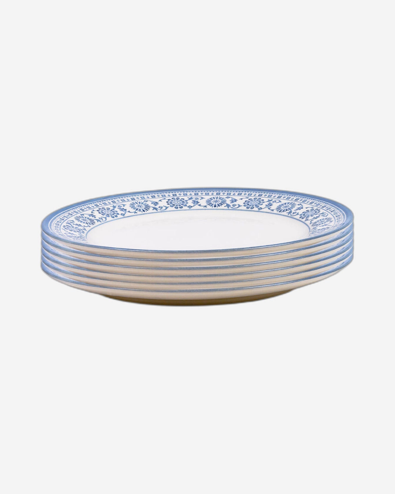 طبق عشاء بورسلين من Claytan Plethora مقاس 10.5 بوصة (رمادي وأبيض، مجموعة من قطعة واحدة)