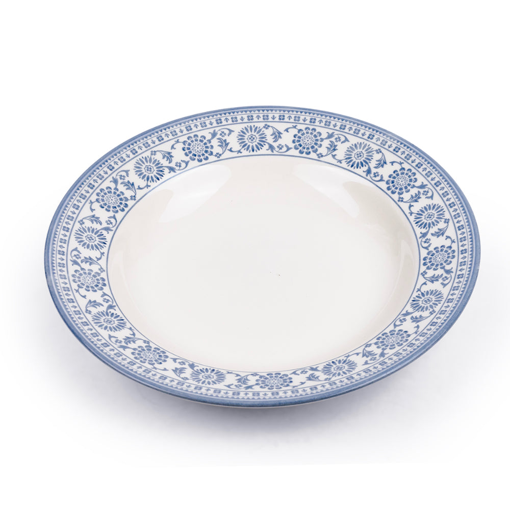 طبق سلطة سيراميكي من Claytan Plethora مقاس 8 بوصات (رمادي وأبيض، مجموعة من قطعة واحدة)