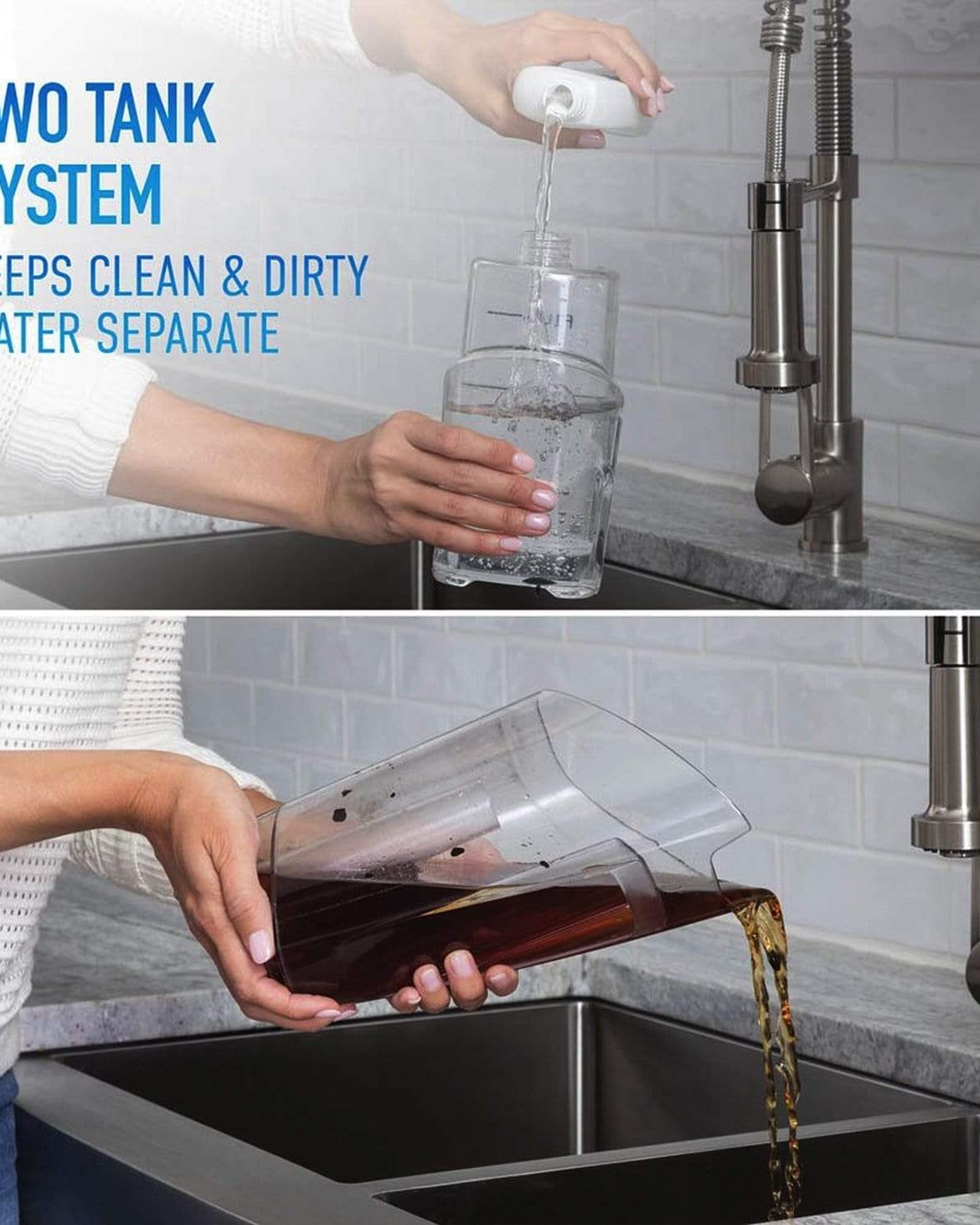 هوفر ONEPWR - مكنسة كهربائية لاسلكية Floormate Jet - 3 في 1 - منظف غسيل وتجفيف معًا