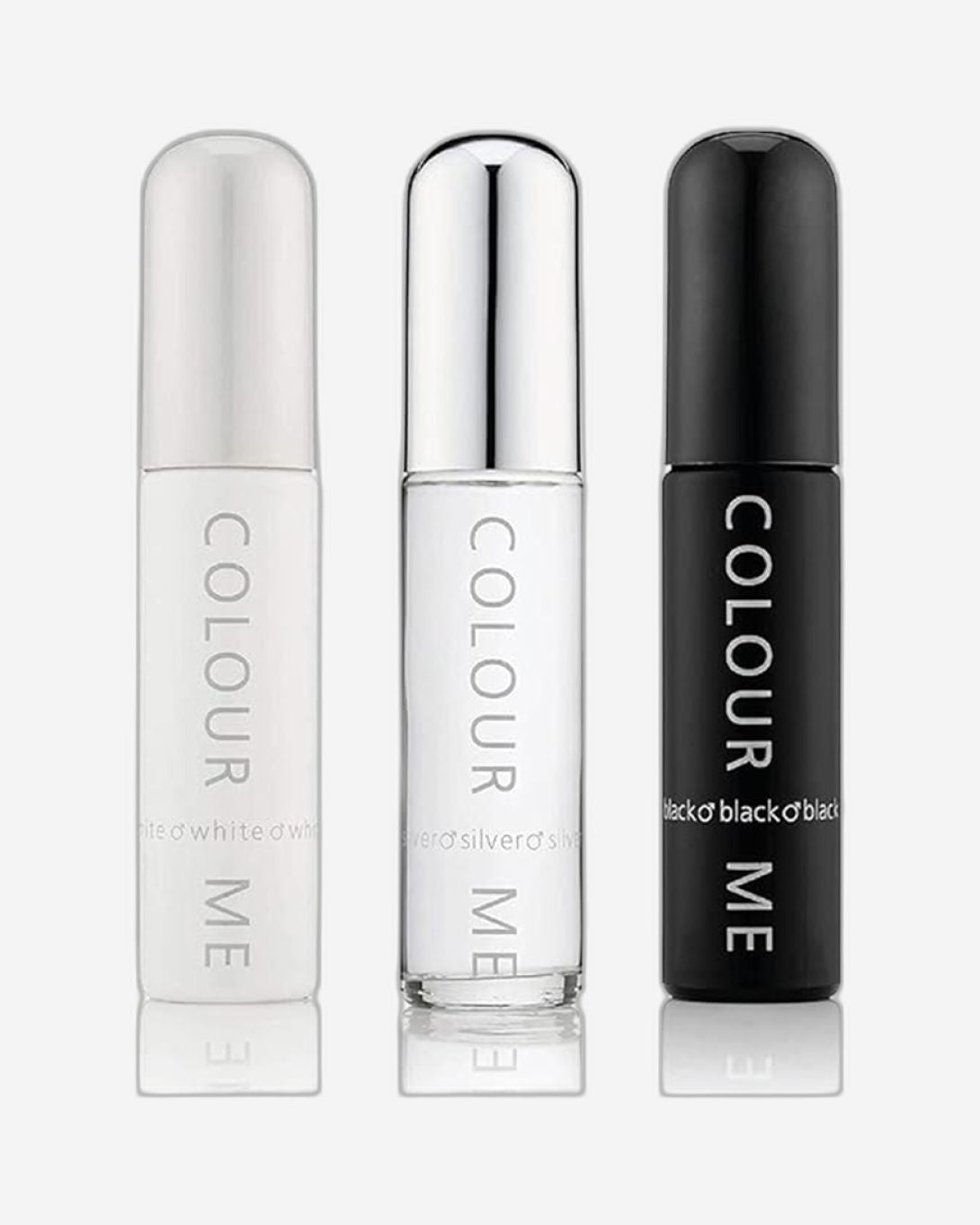 عطر كولور مي للنساء 50 مل × 3 (أسود/أبيض/فضي)