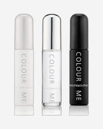 عطر كولور مي للنساء 50 مل × 3 (أسود/أبيض/فضي)