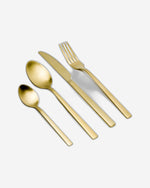 Cuisine Art Claire 16-Piece Cutlery Set - Elegant Gold Stainless Steel Flatware