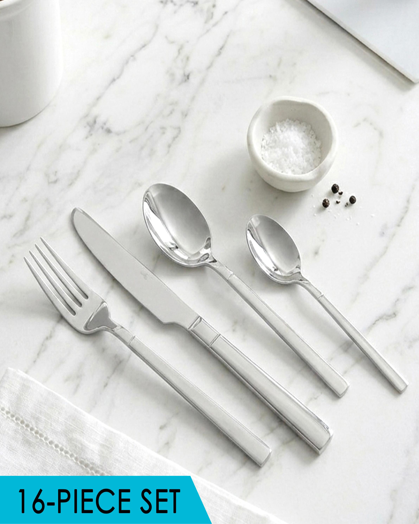 Cuisine Art JAMIE Cutlery Set 16 pcs Silver
